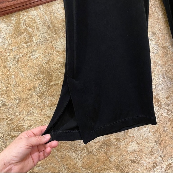 Chico’s 3 (XL 16) Travelers Pants Stretchy Black Cropped High Rise Side Slits - Picture 4 of 11